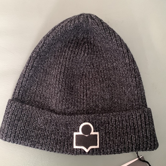 Isabel Marant Isable Marant Bayle Logo Merino Wool Beanie - Picture 2 of 7